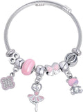 Charm Bracelets for Girls Cute Cartoon Friendship Bracelets Adjustable Bangle Gifts for Girls DIY Jewelry