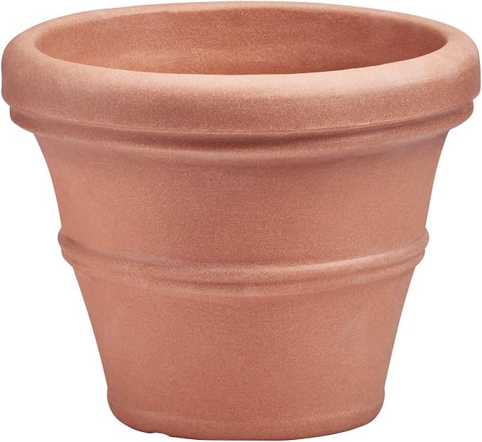 Crescent Garden Brunello Planter, Classic Rolled-Rim Plant Pot, Indoor/Outdoor by CrescentGarden