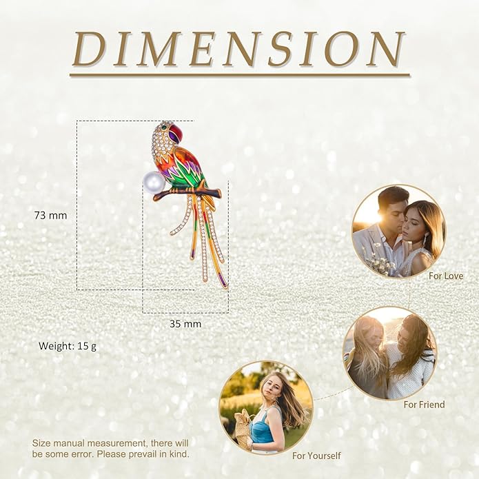 Bird Theme Brooch Pin Cute Bird Animal Brooches Accessories Christmas Birthday Gift for Women