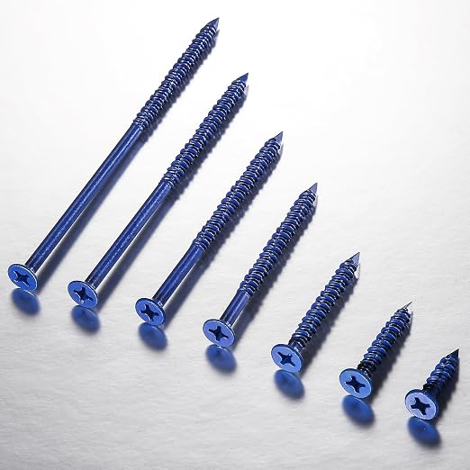 Wensilon WenSilon 3/16''x1-1/4 Concrete Screw Anchor Blue Flat Head - Image 5