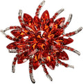 Wanheart Sunflower Brooch Pin Rhinestone Crystal Flower Jewelry Vintage Elegant Brooch for Women Dress Hat Bag Accessories