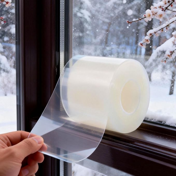 Window Sealing Tape Weather Stripping 3 Inch x 35 Yards Clear Window Insulation by Sunroda