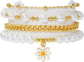 Heishi Beaded Stretch Bracelets for Women Stackable Polymer Clay Beads Bracelets Friendship Boho Summer Beach Bracelet Jewelry Set