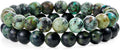 Bivei Natural Gemstone Semi Precious Healing Crystals Handmade Stretchy Round Beads Bracelet,Stocking Stuffers for Women Enhance Positive Energy