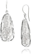 JEAN RACHEL JEWELRY 925 Sterling Silver Dangle Earrings for Women - Hammered Wire Wrap Unique Vintage Design - Hypoallergenic, Lead & Nickel Free Jewelry - Artisan Handcrafted Statement Earrings