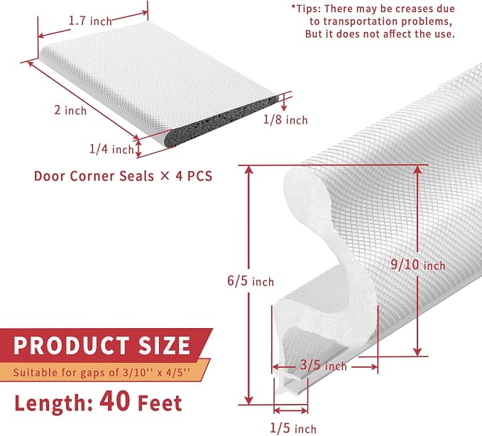 40 Feet Long Reach Weather Stripping Door Seal Strip - Image 6