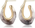 Acrylic Hoop Earrings Chunky Huggie Statement Vintage Earrings Cute Resin Drop Earring Trendy Jewelry Gifts for Women