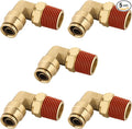 90° Swivel Male Elbow, 1/2" Tube x 1/2" NPT, DOT Approved 5PCS | by BOERAY