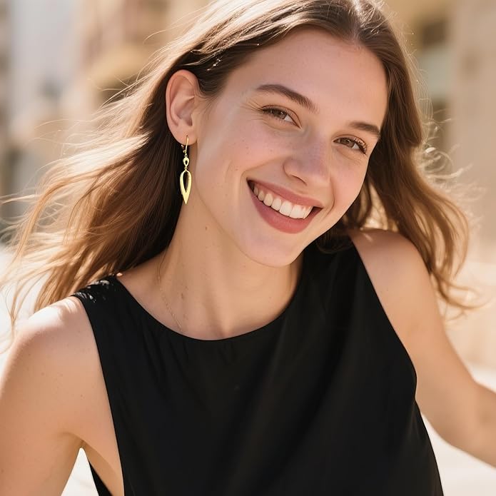 925 Sterling Silver Teardrop Dangle Earrings for Women Leverback Drop Dangle Earrings Jewelry Hypoallergenic Sterling Silver Teardrop Earring for Women Gifts