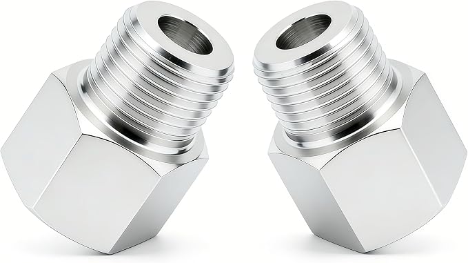 304 Stainless Steel M20*1.5 Female Thread x 1/2" NPT Male Adapter Metric - Image 7