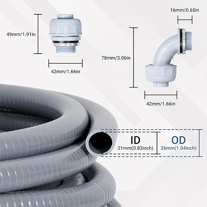 Neoaider 3/4 Inch 100FT Liquid Tight Conduit Kit | Flexible Non Metallic - Image 2