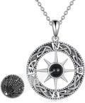 Compass Necklace Sterling Silver Celtic Knot Necklace Graduation Friendship Talisman Travel Necklace Inspirational Graduation Gift Jewelry Gifts for Women Girls