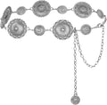 FIORETTO Metal Waist Chain Link Belt for Women Western Cowgirl Boho Turquoise Belts for Dress Jeans Country Concert Outfit