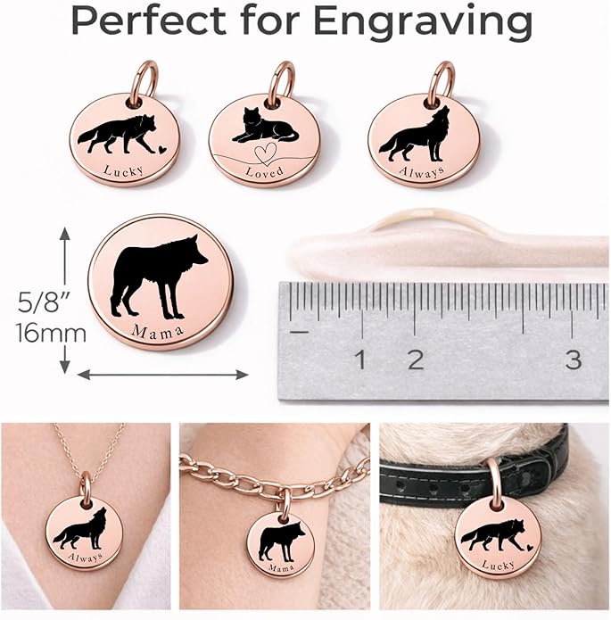 SM Design Mama Animal Charm Set – Set of 4 Stainless Steel Charms – Motherhood & Family Keepsake Jewelry Charmss