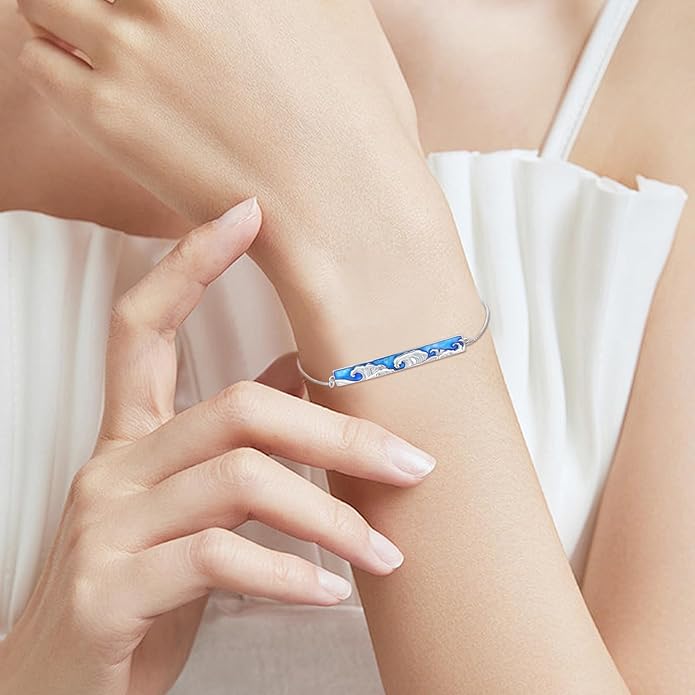 Dragonfly Bracelet 925 Sterling Silver Butterfly Bracelet Adjustable Celtic Moon Bracelet Irish Celtic Jewelry Gifts for Women