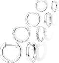 Small Gold Huggie Hoop Earrings Set for Women Men Hypoallergenic 14K Plated Stack Cartilage Earrings, Multiple Piercing Lightweight Mini Thin Cute Dainty Trendy Jewelry Set Christmas Gifts for Women