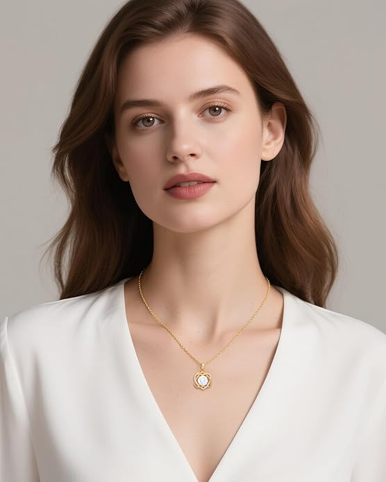 InfinityLove Heart Pendant Necklaces for Women, 2-5 Carat Moissanite Heart Necklace, Anniversary Birthday Christmas Valentine Engagements Mothers Day Jewelry for Wife Her Girlfriend Mom Daughter