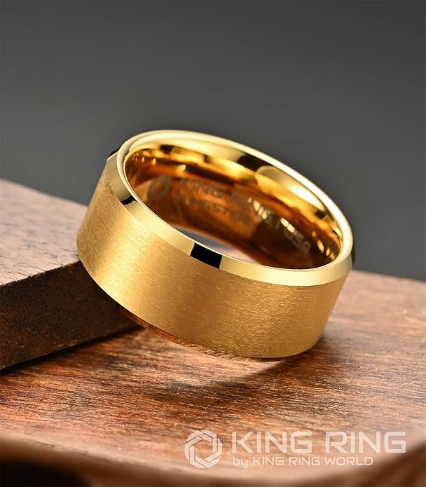 King Ring Tungsten 4/6/8/10mm Rings – Super Polished Matt Finish Tungsten Rings – Designed in USA
