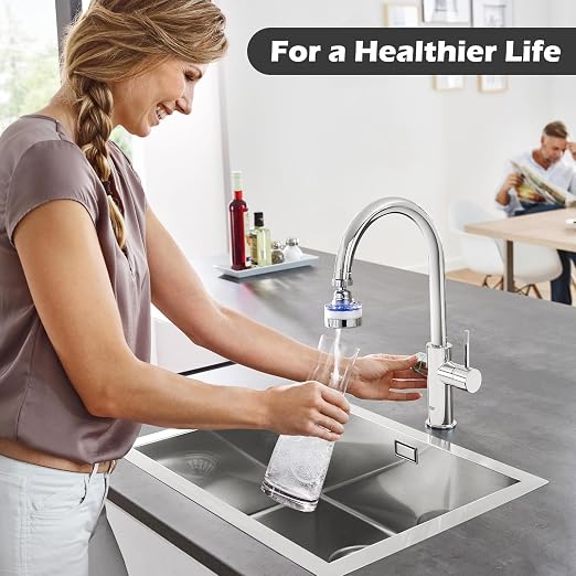 8 Pcs Sink Water Filter Faucet Set, 360 ° Rotating Bathroom Sink Filter - Image 9
