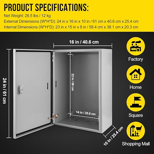 Garvee Outdoor Electrical Box, NEMA 4X Electrical Enclosure Box IP66 Waterproof - Image 6