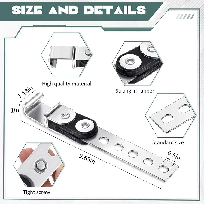 Geetery 2 Pack 3 Inch Swivel Style Exhaust Hangers | Heavy Duty Muffler Hanger - Image 2