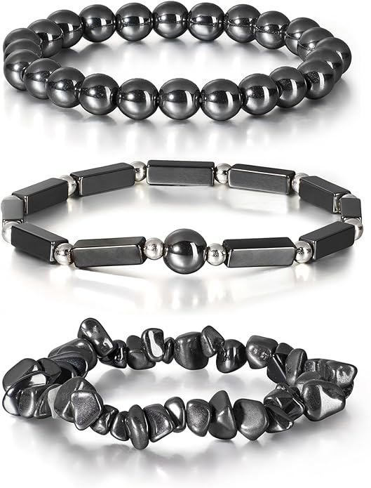 3Pcs Natural Stone Bracelets for Women 8mm Crystal Beaded Bracelets Handmade Stretch Bracelet Healing Crystal Jewelry for Women
