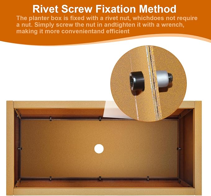 Corten Steel Planter Box 28"x12"x28", Tall Planter Box Outdoor | Large - Image 5