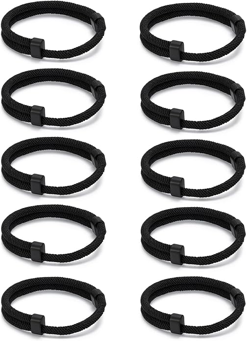 TempBeau Nautical Braided Rope Bracelets Set - 6 Pcs Adjustable Braided Cord Bracelet, Handmade Navy Marine String Bracelet with Metal Knot, Men Women Braided Bracelets Gifts