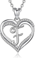 INFUSEU Unique Initial Necklaces for Women Girls Small Heart Letter Jewelry, Meaningful Personalized Gifts