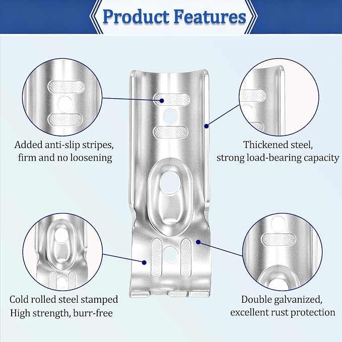 10 Sets T Pipe Connector Tee Clamp Fittings, Carbon Steel Heavy Duty, Fit 3/4" - Image 6