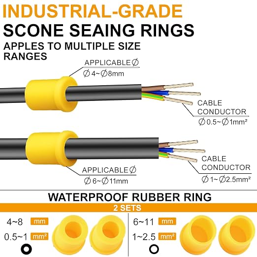 IP68 IP66 Round Waterproof Junction Box, 2-Way 3PIN M20 Underground/Outdoor - Image 5