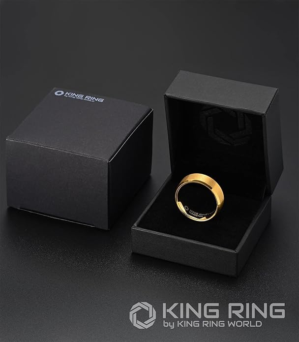 King Ring Tungsten 4/6/8/10mm Rings – Super Polished Matt Finish Tungsten Rings – Designed in USA