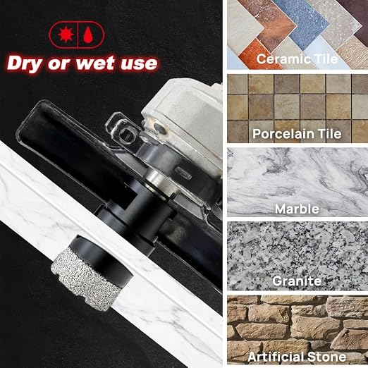 Diamond Core Drill Bits Set 9-Pack, DT-DIATOOL Diamond Tile Hole Saw Kit - Image 5