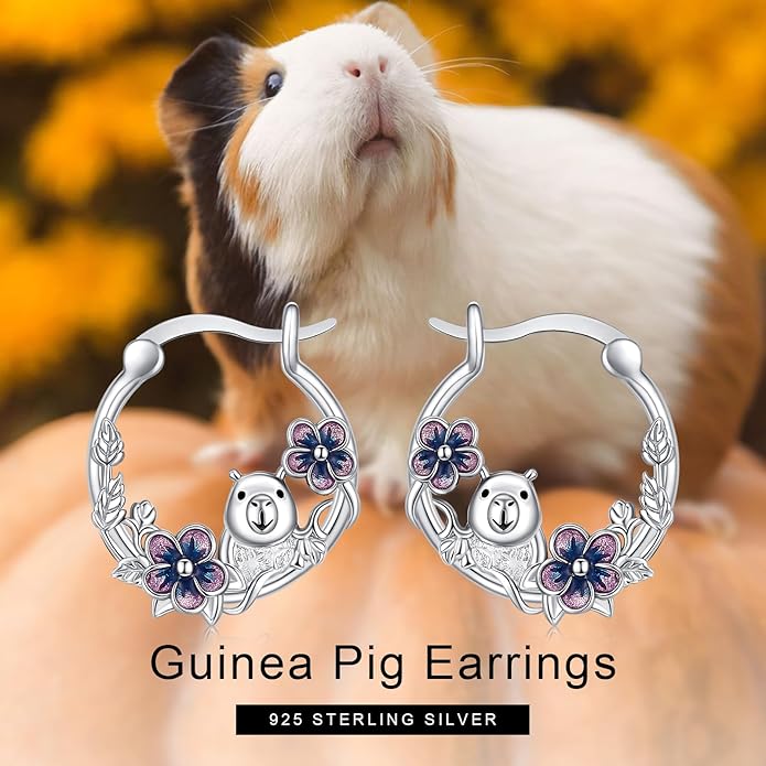JUSTKIDSTOY Hypoallergenic Panda/Unicorn/Hummingbird/Dolphin Hoop Earrings for Women 925 Sterling Silver Animal Huggie Hoop Earrings Jewelry Gifts for Sensitive Ears