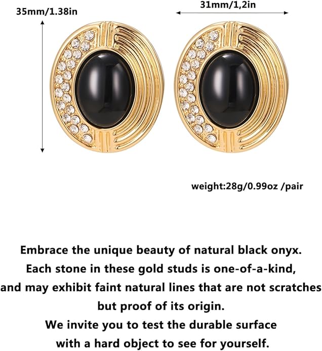 Statement Chunky Gold Earrings for Women,Crystal Rhinestone Accents Large Stud with Stone and Pearl