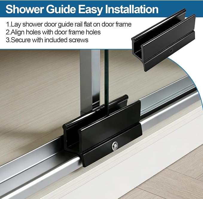 Sliding Shower Door Bottom Guide 1/2" X 3" - Image 4