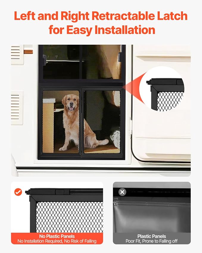 VEVOR RV Screen Door Protector, 26.5 x 20 inch Door Grille, Reinforced - Image 4
