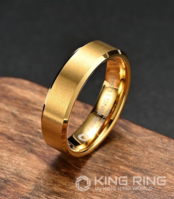 King Ring Tungsten 4/6/8/10mm Rings – Super Polished Matt Finish Tungsten Rings – Designed in USA
