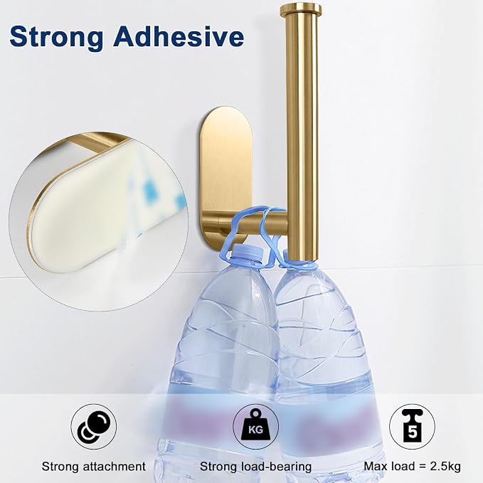 NearMoon Toilet Paper Holder Self Adhesive, Premium Thicken SUS304 Stainless - Image 6
