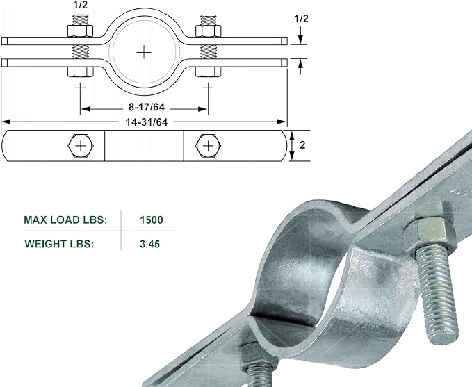Highcraft DMST-H05 Riser Clamp Vertical Pipe Hanger - Image 8