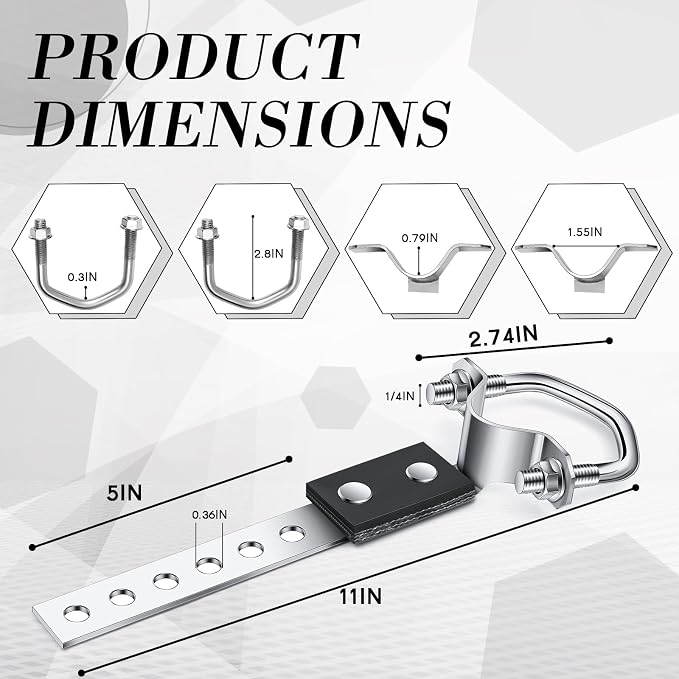 Geetery 6 Pcs Universal Exhaust Hangers Muffler Hanger, Oe Style, Heavy Duty - Image 2
