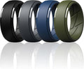 ThunderFit Men's Silicone Rings 10mm Wide 2.5mm Thick Rubber Bands, Breathable, Variety Multipack 1-10