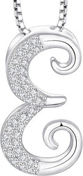 STARCHENIE Initial Necklace for Women 925 Sterling Silver Letter A-Z Pendant 26 Alphabet Jewelry