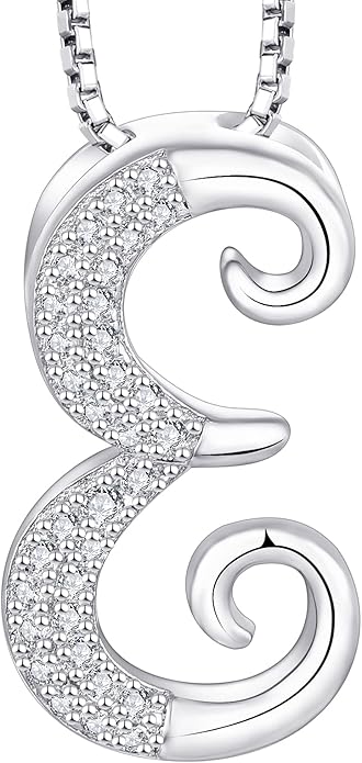STARCHENIE Initial Necklace for Women 925 Sterling Silver Letter A-Z Pendant 26 Alphabet Jewelry