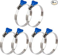 ISPINNER 2pcs 4 Inch Key-Type 304 Stainless Steel Worm Gear Hose Clamps by ISPINNER