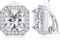 FAMARINE CZ Clip on Earrings for Women Clip Earring Non-pierced Earrings