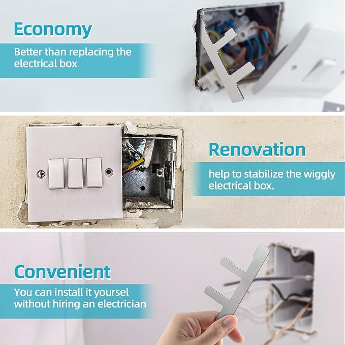 15 PCS Switch Box Straps, Electrical Box F Clips Support | Strap on Electrical - Image 7