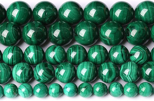 10MM 19PCS Natural Stone Green Malachite 3A Grade Gemstone Loose Beads for Jewelry Making DIY Bracelet