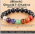AD Beads Handmade Gemstone Stretch Elastic Bracelet Crystal Healing Reiki Nature's Beauty and Spiritual Essence Unisex