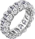 Marilyn Monroe Oval Cut Eternity Ring | Solid 925 Sterling Silver Infinity Band for Women | 7.50 Carats 100 Facet Oval Cut Cubic Zirconia CZ Simulated Diamond Engagement Ring